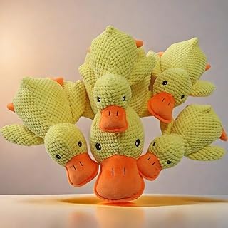 The Mellow Dog Calming Duck Toy with Quacking Sound – Soothing Plush Dog Toy for Anxiety Relief, Indoor Play & Stress Relief (Small)