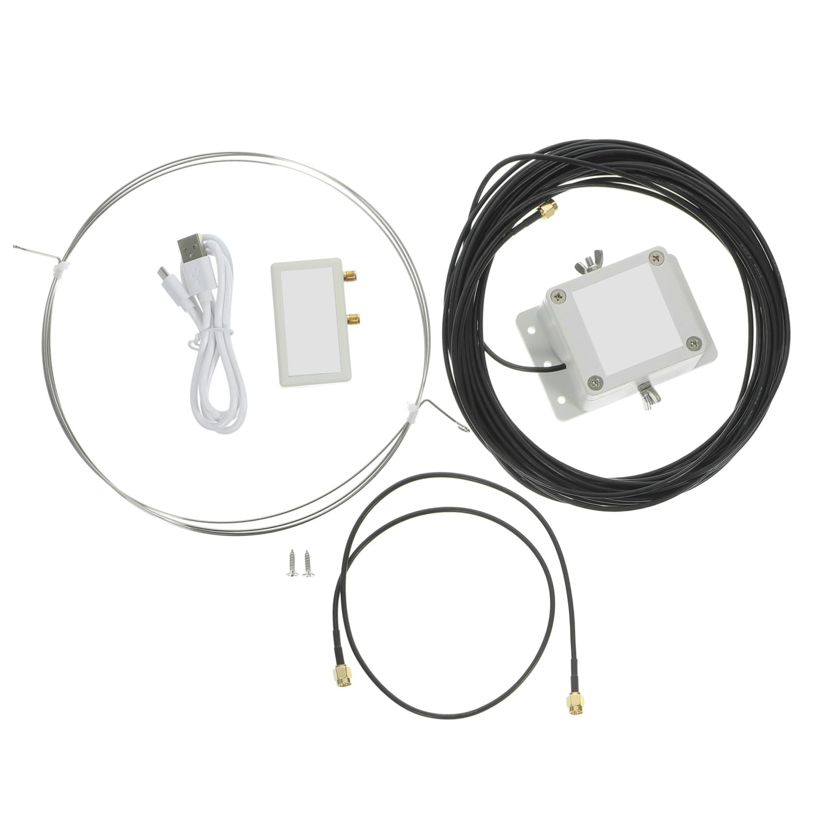 Antenne Mla-30 Active à Ondes Moyennes en Plastique Motif de 8, Installation Facile pour Réception sur Balcon ou Toit