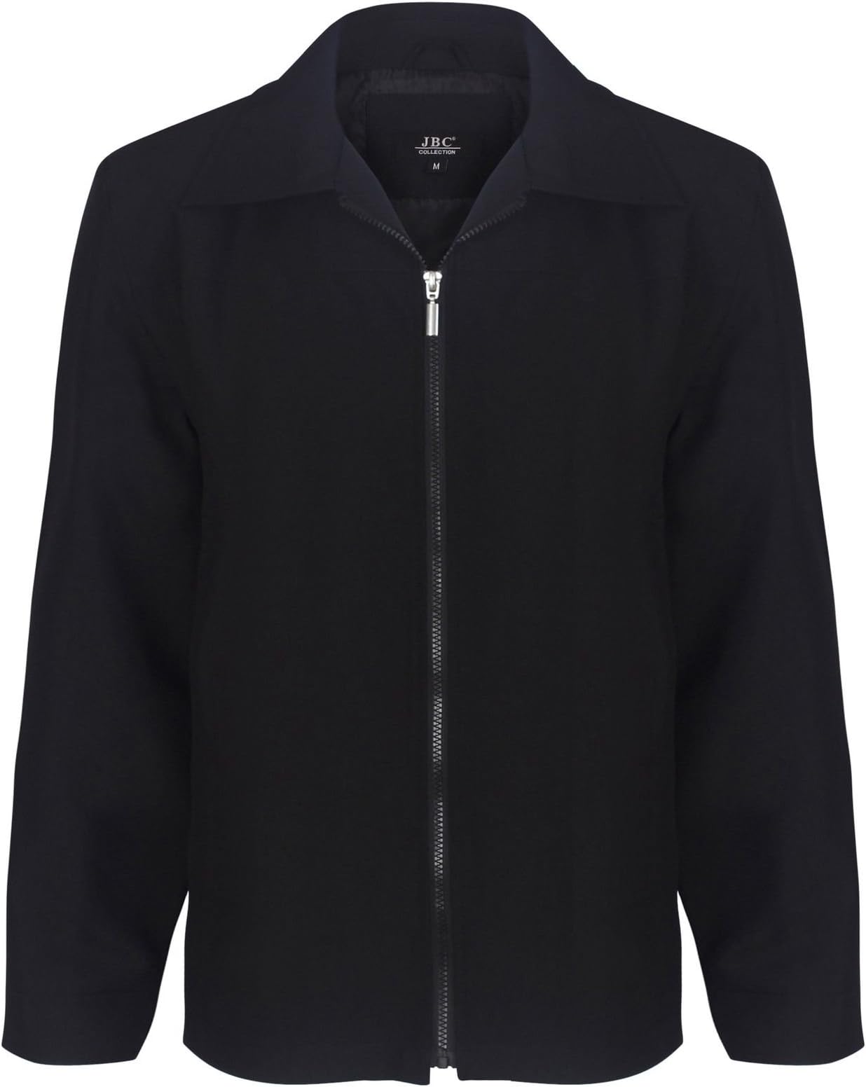 JBC CollectionMens Summer Light Weight Jacket Golf Style Sizes S- 5XL Flap Collars Comfortable Coat for All Occasions Beige Navy Grey Black Olive