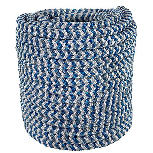 12 Strand Double Carrier Braided Polyester Arborist Bull Rope | Tree Work Rigging Line | 1 2 inch x 150 feet