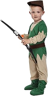 Fancy Me 4 Stück Kleinkind Mädchen Jungen Kinder Kinder Robin Hood Mittelalterlich Halloween Büchertag Kostüm Kleid Outfit...