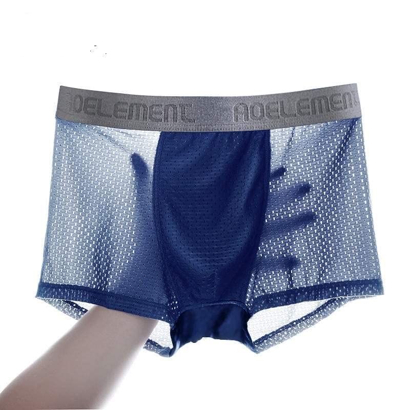 GenericMen's Cool Comfort Breathable Mesh Boxer Brief Stretch Underwear, Anti-Bacterial, Natural Feelings, healthy