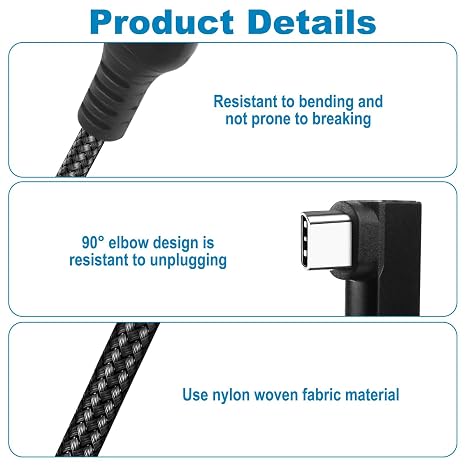 3 Meters VR Link Cable for Meta Quest 3s 3 2 1, USB-A to USB-C Cable