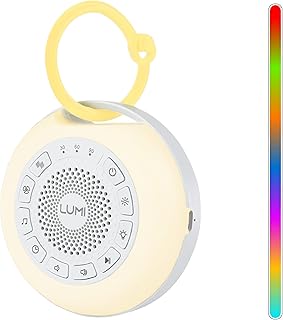 LUMI | Portable Pro Max White Noise Machine | 26 Sounds | 55+ Hours Battery Life | 7 Colour Night Light | Child Lock | Sleep Timer | USB Rechargeable | Baby Sleep Aid | Sleep Sound Machine