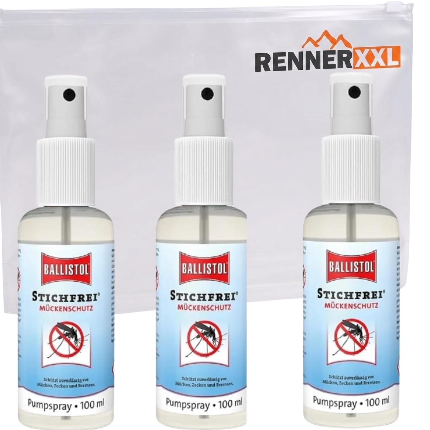 Insektenschutz Spray für Haut & Kleidung – Gegen Mücken, Zecken & Sandfliegen – Tropentauglich & hautfreundlich - 3×100 ml