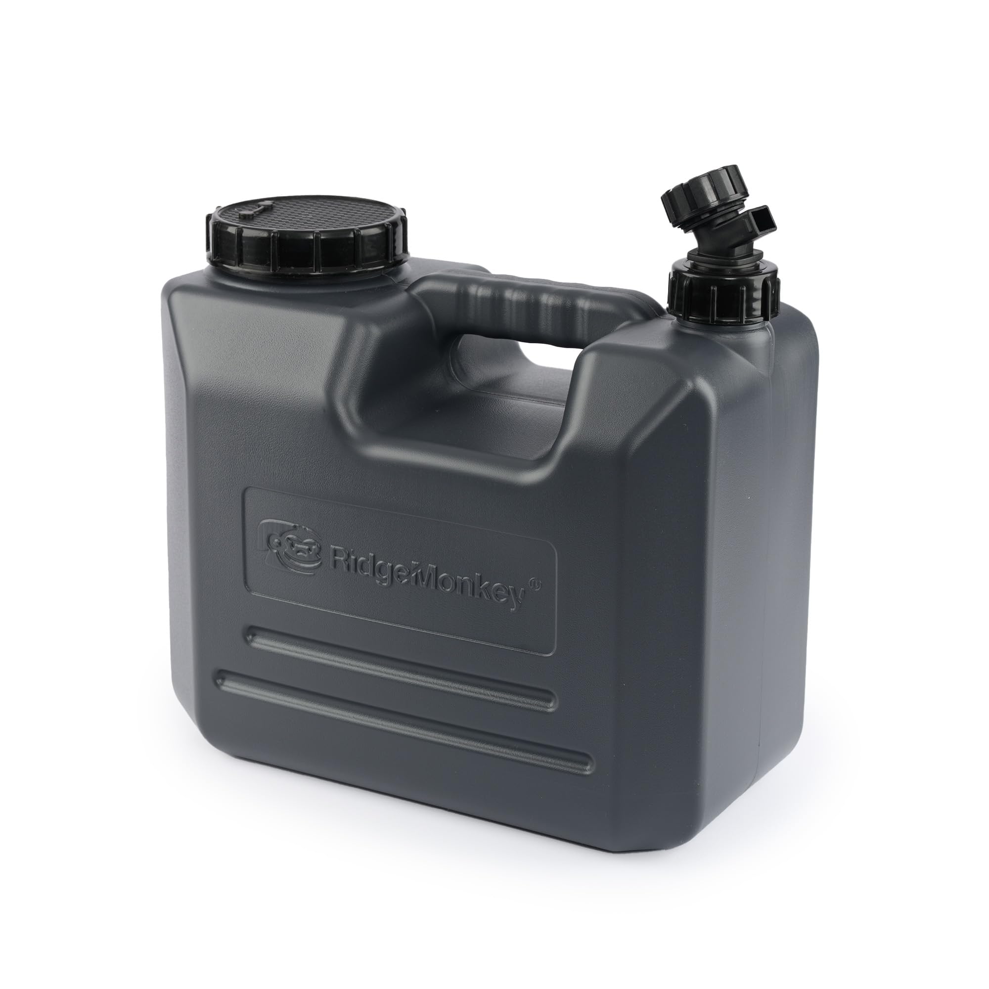 Ridgemonkey Outdoors SpeedFlo Heavy Duty Water Carrier - 10L - Portable Camping Water Container with Flow-Control Tap & Vented Lid - Robust HDPE Storage Jug for Van Life & Hiking