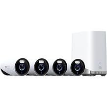 eufy Security eufyCam E330 Outdoor Surveillance Camera 4K 24/7 Recording Mains Powered Reinforced Wi-Fi Face Recognition AI No Monthly Fees 4 Camera Set Includes HomeBase 3