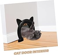 Vista 3 de No-Flap Interior Cat Door Pet Entrance for Doors with Easy Cleaning Safety Design Stylish Home Decor Accessory