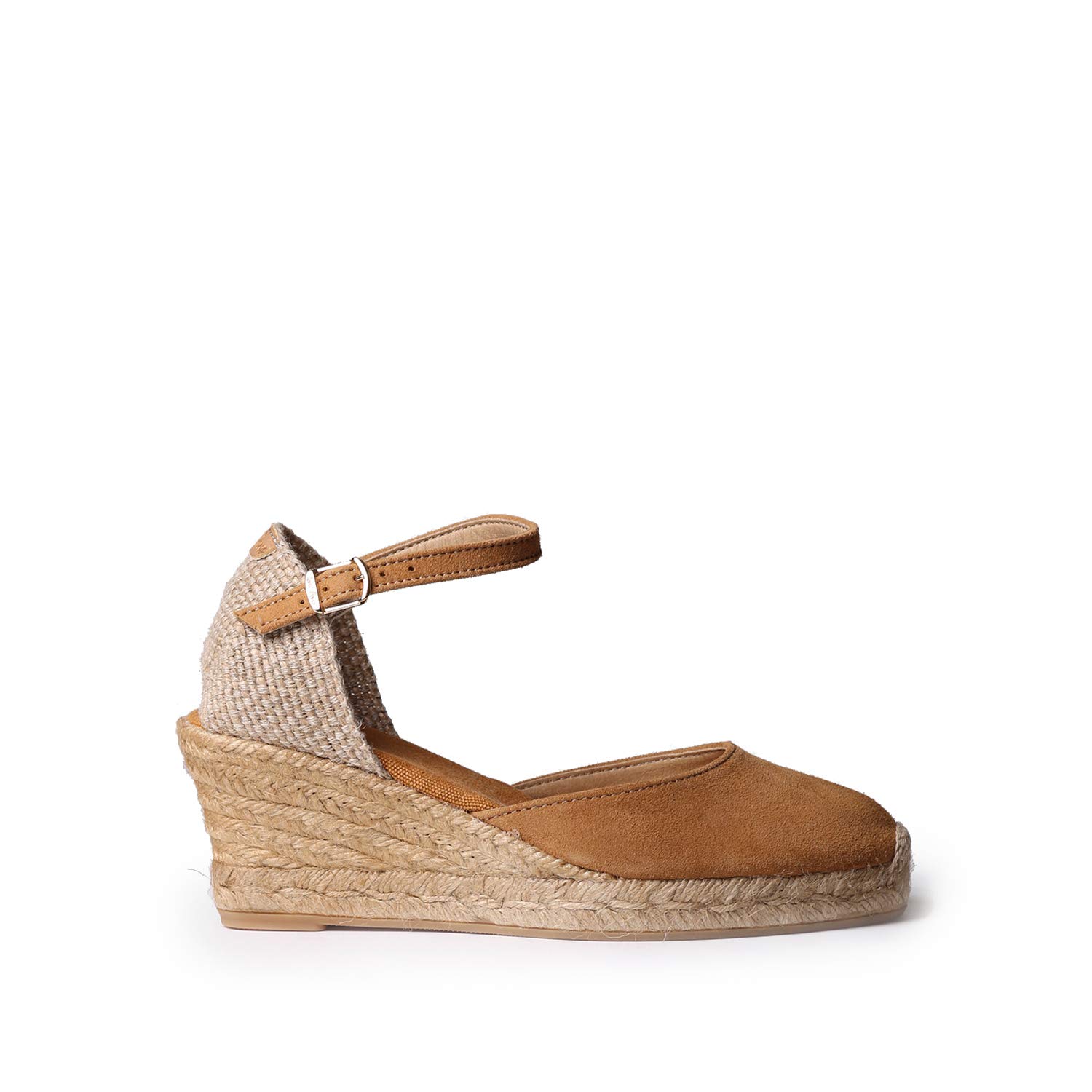 Toni Pons Lloret-5 - Espadrillas con Zeppa da Donna in Tinta Unita realizzate in camoscio.
