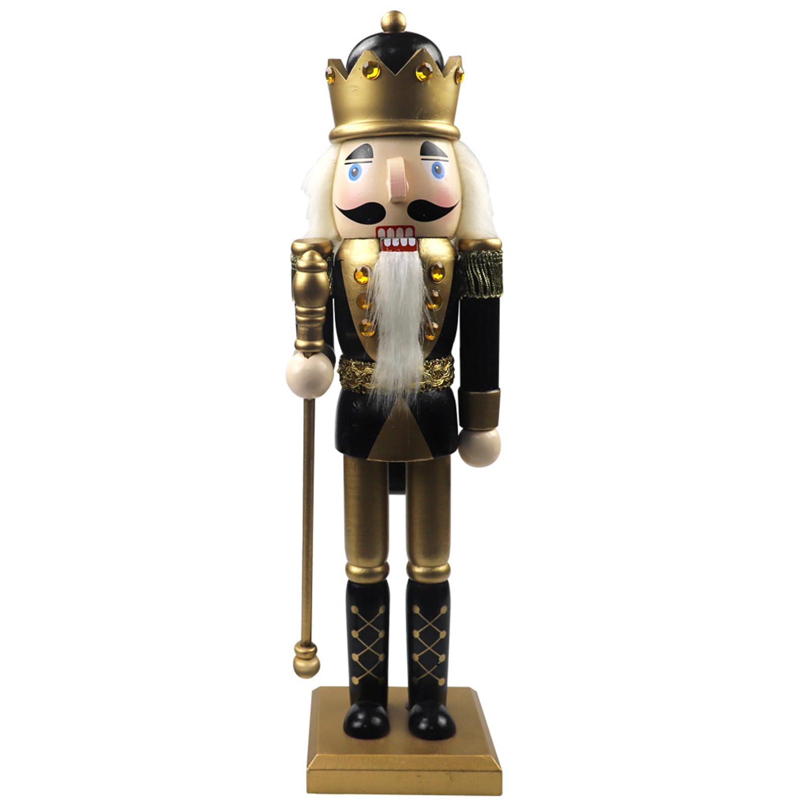 Hsioluted Christmas Nutcrackers Ornament, Wood Christmas Nutcrackers Soldier Figures Standing Decorations for Soldier