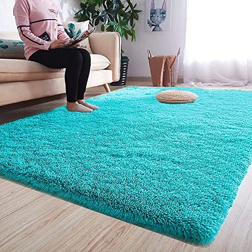 Image of Shanno Carpet Hand Woven Fluffy Shag Carpet Living Room Bedroom Hall with 2 Inch Pile Height Size(3x5 Feet Color)