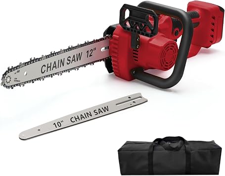 Mini Chainsaw Cordless for Milwaukee 18V Battery, Brushless Electric Chainsaw 12"/ 10" with Auto Oiler & Security Lock, for Tree Trimming, Branch Wood Cutting Tool Only