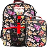 Bioworld Conjunto de mochila e lancheira de 40,6 cm para escola e viagens, Five Nights Preto