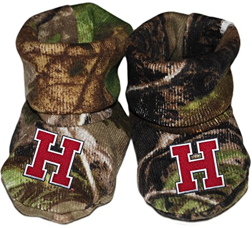 Baby Bootie Sock - Harvard Crimson - Camo - Newborn - 6 Mos