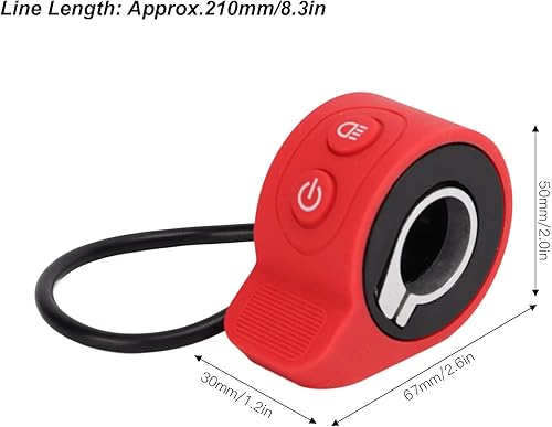 Miniatura 2 de Dilwe Acelerador de pulgar para scooter HX-X6  X7  X8, 5 V, ABS + silicona, pedal acelerador control de velocidad Scooter interruptor integrado