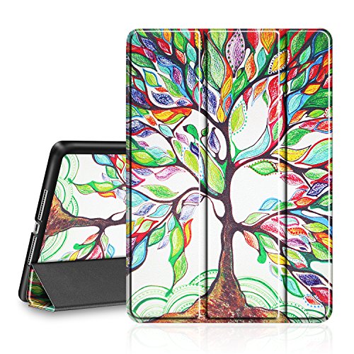 Fintie Case for iPad 6th / 5th Generation (2018/2017), iPad Air 2 / Air 1 (9.7 Inch) - Lightweight Slim Shell Standing Cover with Auto Wake/Sleep Feature, Love Tree