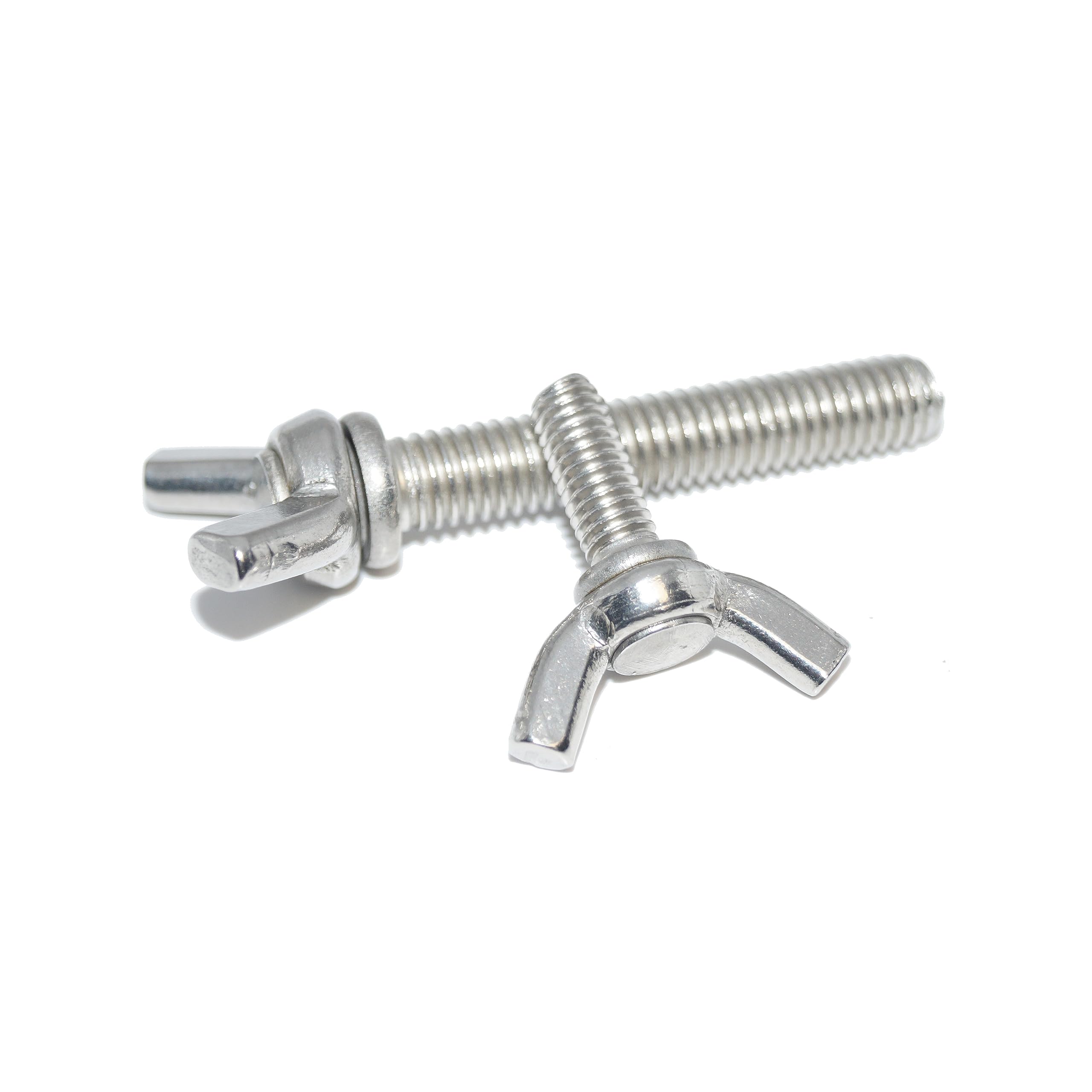 Tornillos de mariposa M3 x 30, 15 unidades, A2, acero inoxidable, según DIN 318, similar a DIN 316 AF, forma americana, forma cuadrada