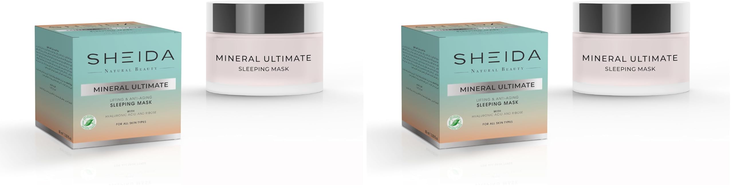 Sheida Mineral Ultimate Toparlayıcı Uyku Maskesi 60 ml – Gece Boyu Nemlendirici, Cilt Sıkılaştırıcı ve Yaşlanma Karşıtı Bakım Maskesi (2 paketi)