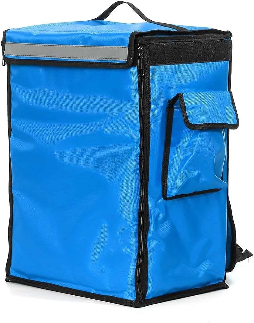 Food Delivery Bag 42L Thermal Insulated Bag Portable Pizza Food Delivery Bag Picnic Storage Scooter Backpack Cooler Bags Folding Insulation Pack (Color : Red) (Color : Blue)