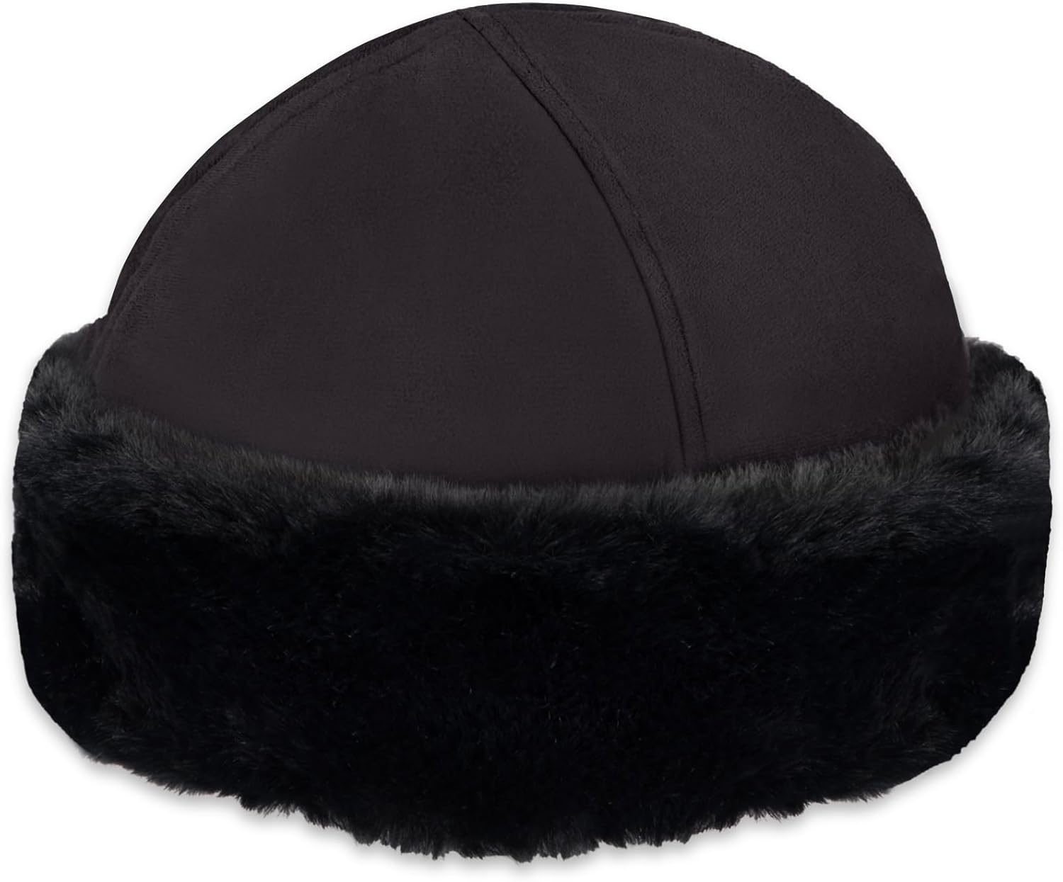 Isotoner Women's Water Repellent Microsuede Cap with Faux Fur Trim