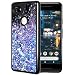 Caka Google Pixel 2 XL Case, Google Pixel 2 XL Glitter Case Starry Night Series Luxury Fashion Bling Flowing Liquid Floating Sparkle Girly Soft TPU Black Case for Google Pixel 2 XL (Blue Purple)
