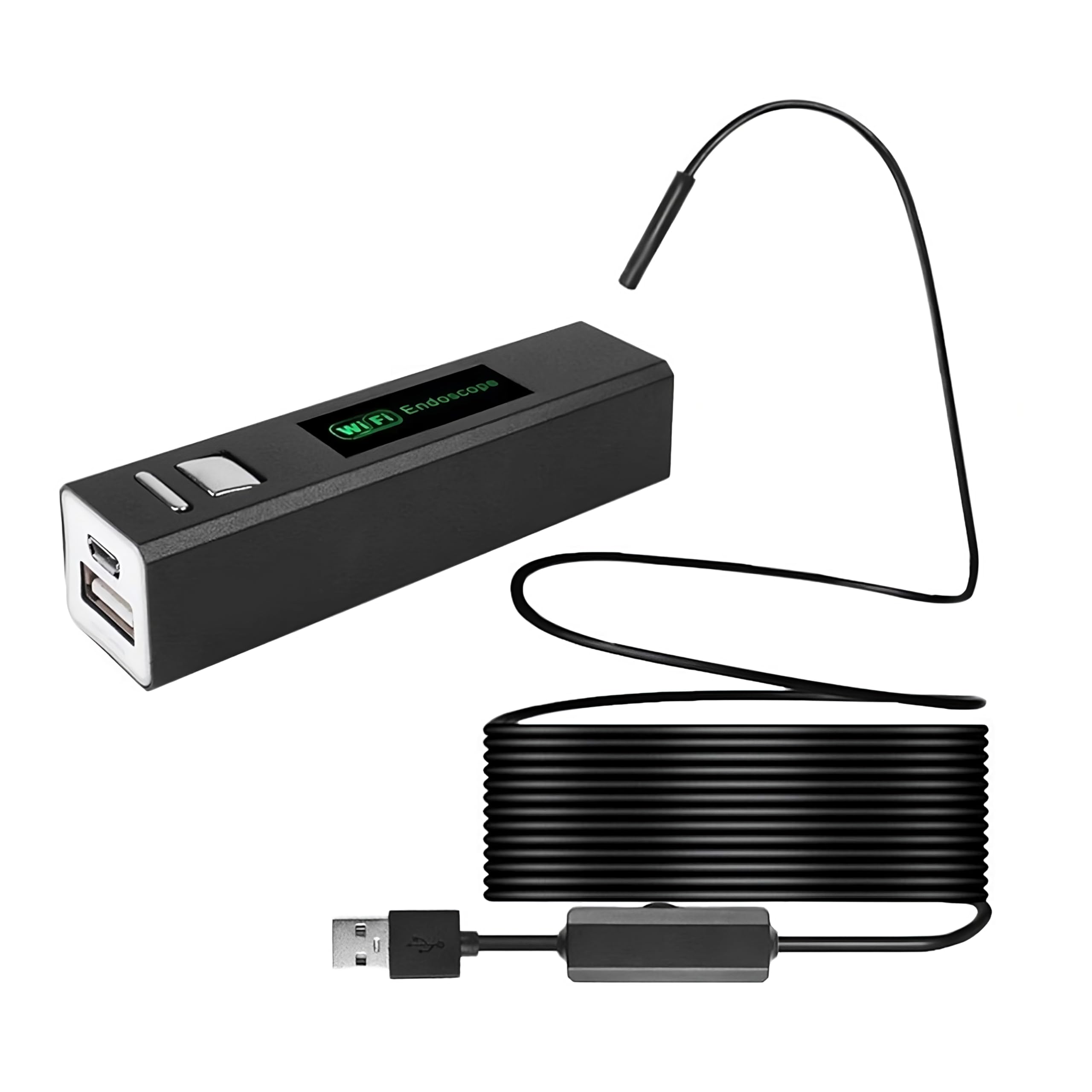 Retoo Kamera endoskopowa z magnesem 5m, 720p HD, 1600x1200px WiFi, akumulator 600mAh, IP68, haczyk, do telefonu komórkowego kamera inspekcyjna z oświetleniem LED do systemu Android OS PC, Tablet