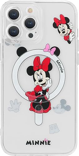 Miniatura 1 de Funda magnética para iPhone 13 Pro Max, bonita funda de teléfono de Minnie compatible con Magsafe, delgada y delgada a prueba de golpes para mujer,