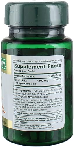 Miniatura 2 de Nature's Bounty Vitamina B-12 1000 mcg comprimidos 100 ea (paquete de 9)