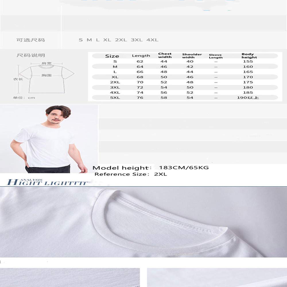 T-shirty męskie modal okrągły dekolt t-shirt kombinezon (6 sztuk), a, XL