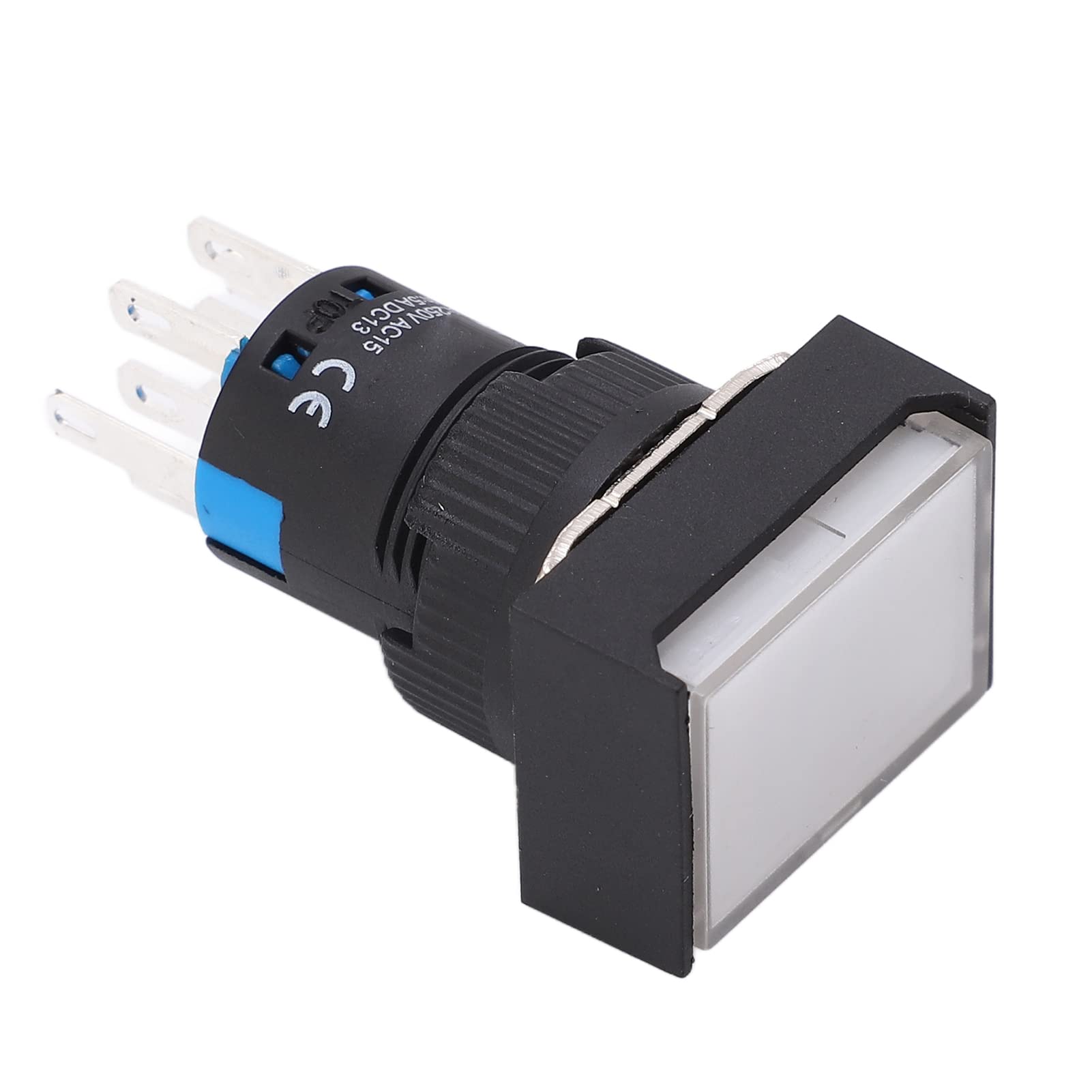 Juego de interruptores pulsadores |25 unidades CA/CC 24 V 5 A con indicador luminoso |Interruptor de control industrial para equipos, máquinas y circuitos |Material ABS, 1 millón