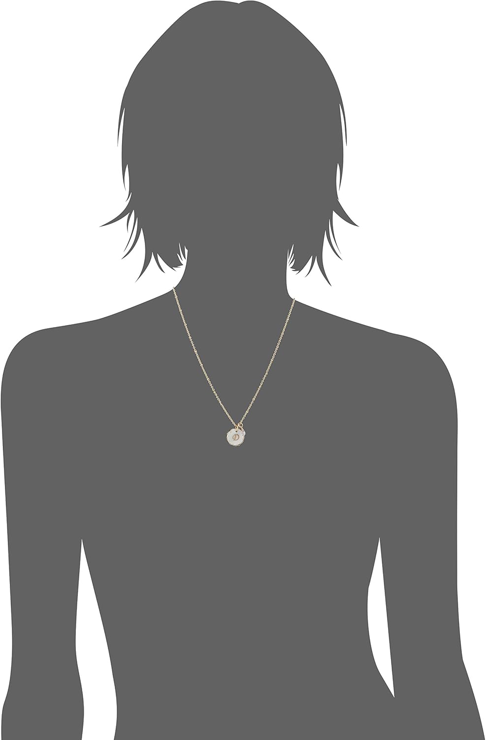 Lonna & Lilly Gold Toneinitial Pendant Necklace, D