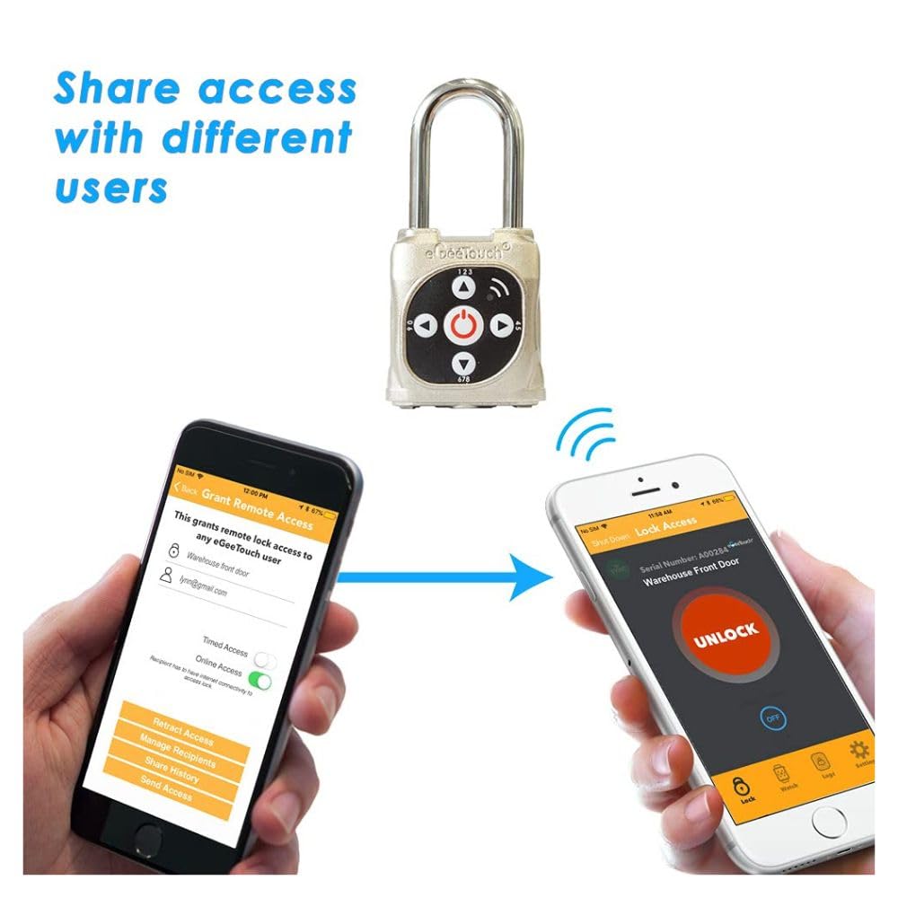 Mini cadenas intelligent, avec NFC et code directionnel (métal, argent)