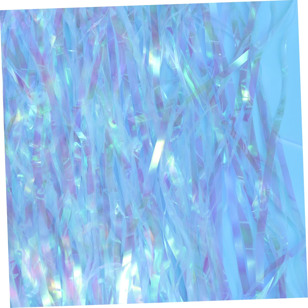 MUCKLILY Foil Fringe Backdrop Curtain Colorful Metallic Tinsel Decoration for Weddings Parties Showers Window and Door Accents Shiny Party Supplies