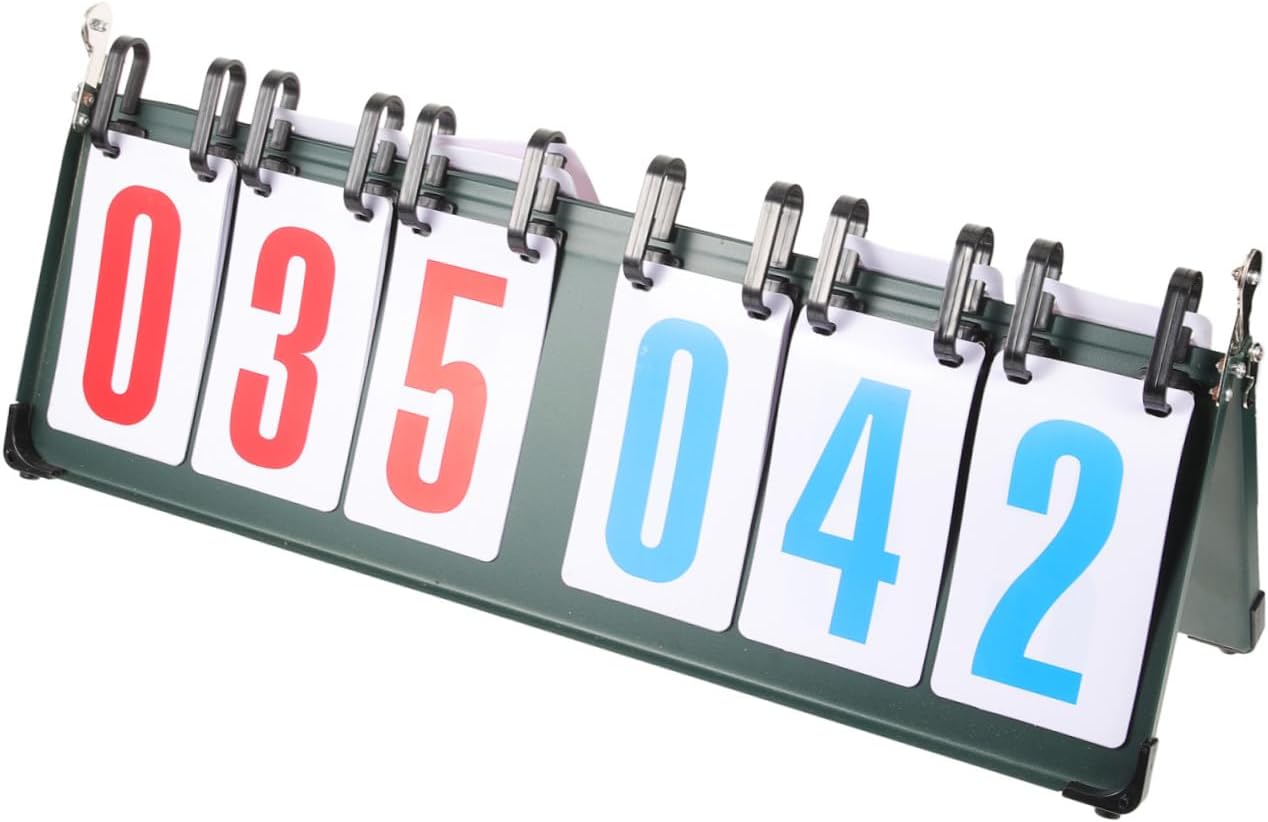 Aluminum Alloy Scoreboard for Basketball Football Volleyball Table Tennis Badminton Portable Flip Score Keeper for Sports Games Easy to Use