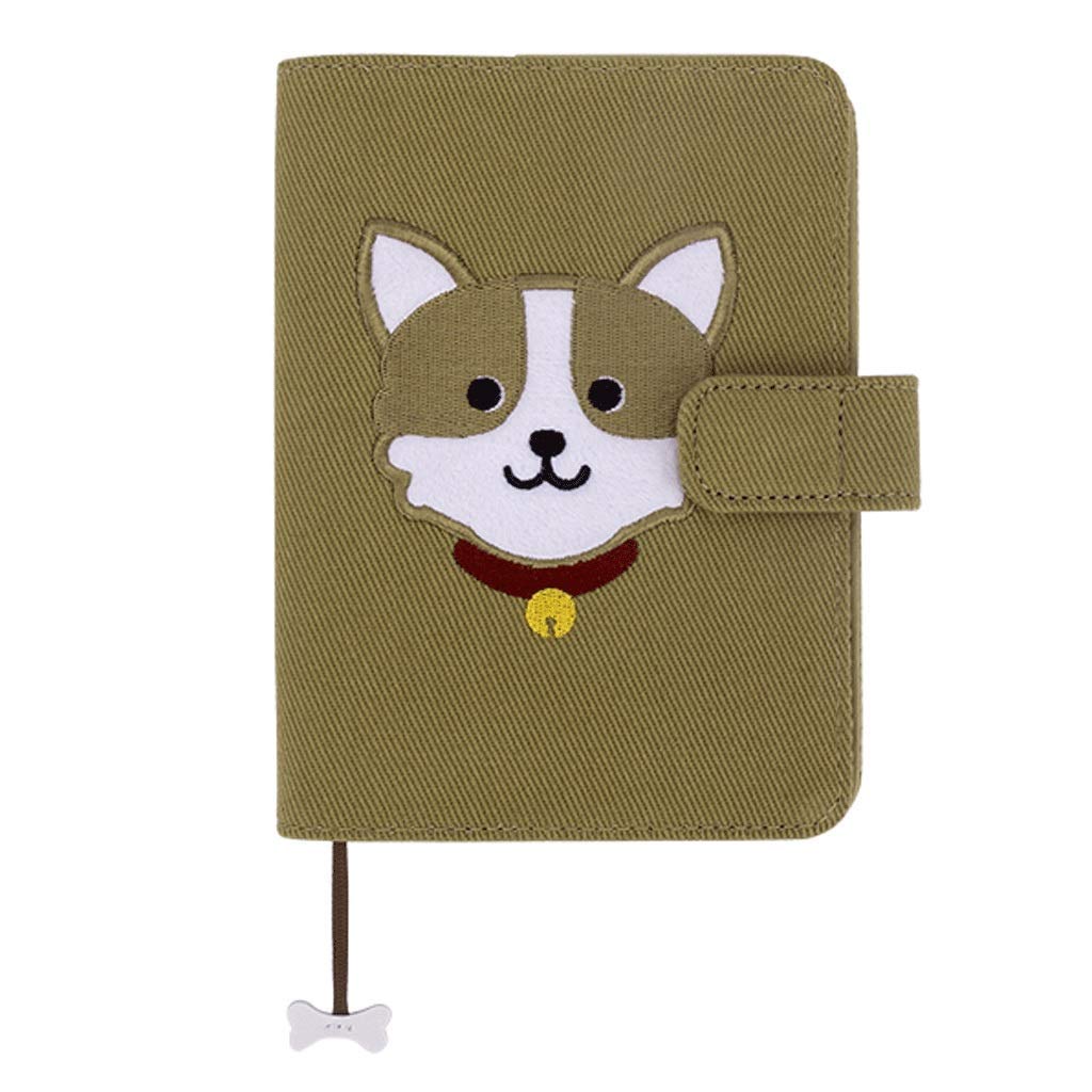 Cuaderno Cuaderno Cuaderno A6, Diario Bloc de Notas Sketchbook Travel para Escribir, Recargable, Revistas, para Mujeres Niñas Amantes para Perros, Diario de Discos (Color : A+b+c)