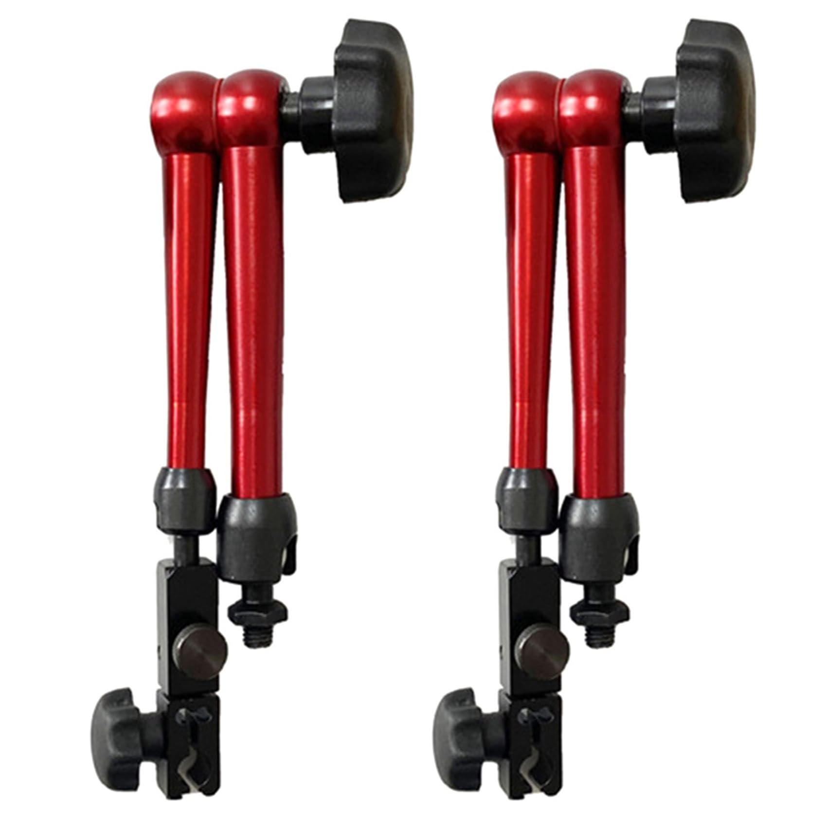 Jnchdghwa Red 2X High Flexible Universal Meter Stand Adjustable Universal Magnetic Base Stand Test Indicator Tool 300Mm