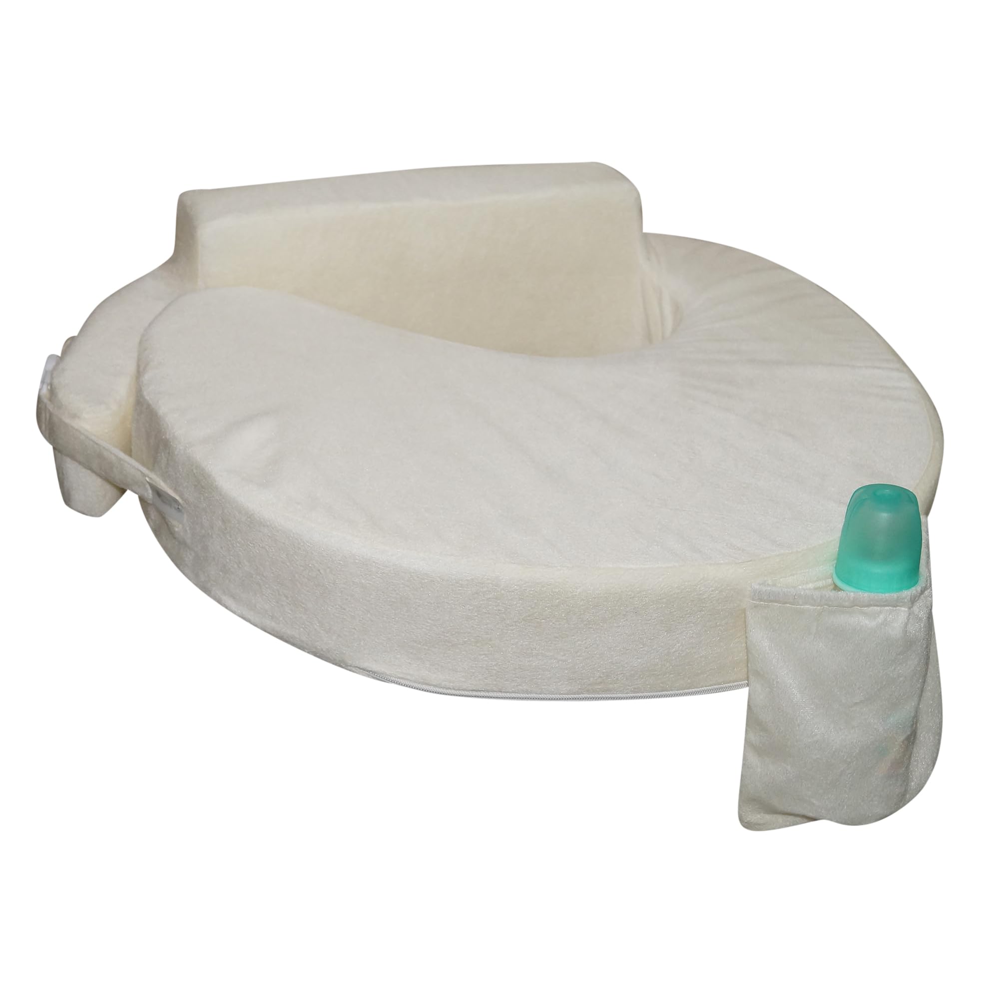 Gordon Nursing Pillow for Breastfeeding, Nursing and Posture Support with Pocket and Removable Slipcover Made in Eco Friendly Soft Fabric (White)