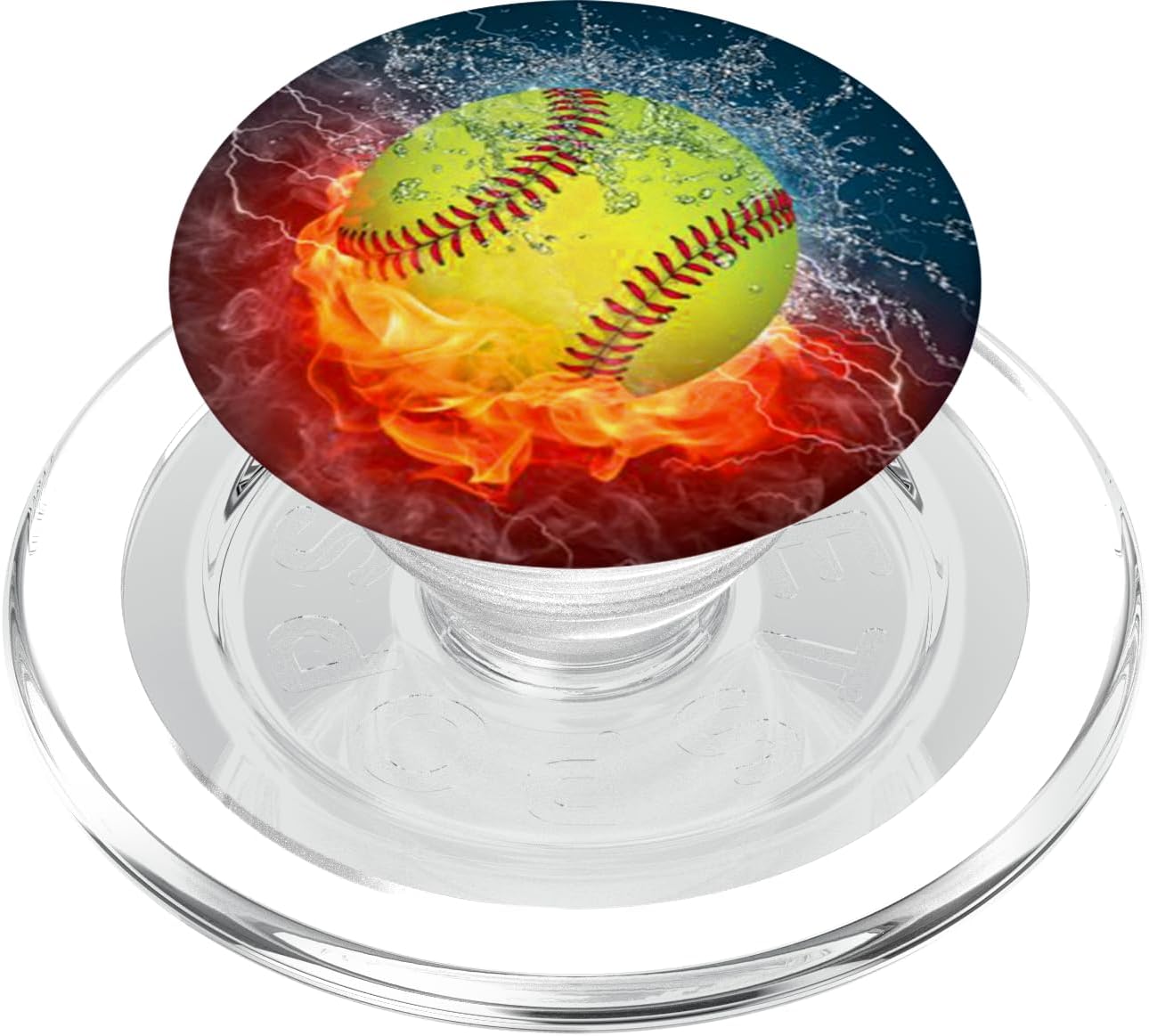 Cool Softball Fire and Ice Player Gift Design For Girls