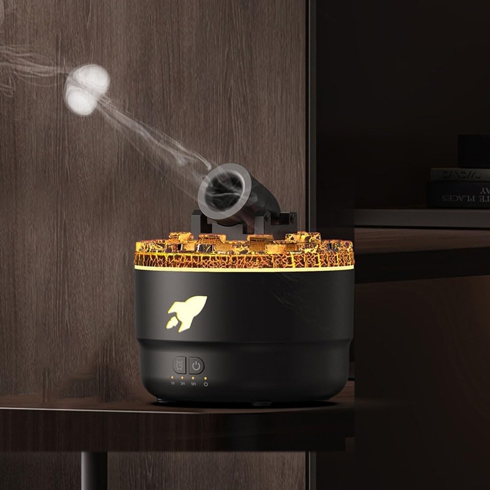 para mini difusor de aroma humidificador USB con, luz LED para relajación aromaterapia humidificador nuevo (negro para artillería)