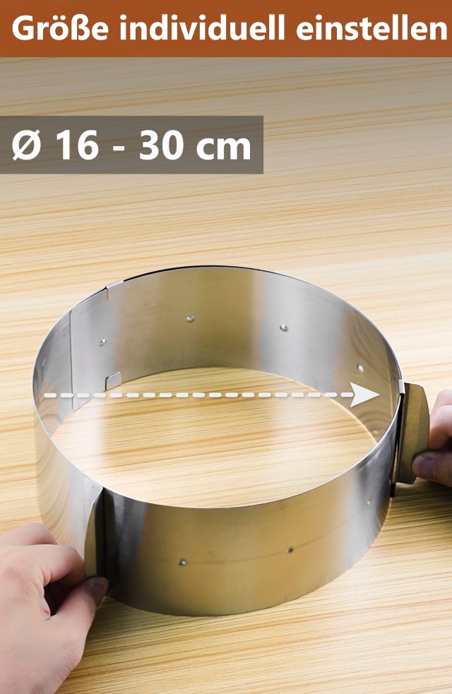 Cake Ring 4smile Adjustable Height 15 Cm - Stainless Steel Baking Ring 2025 Test Winner Buy