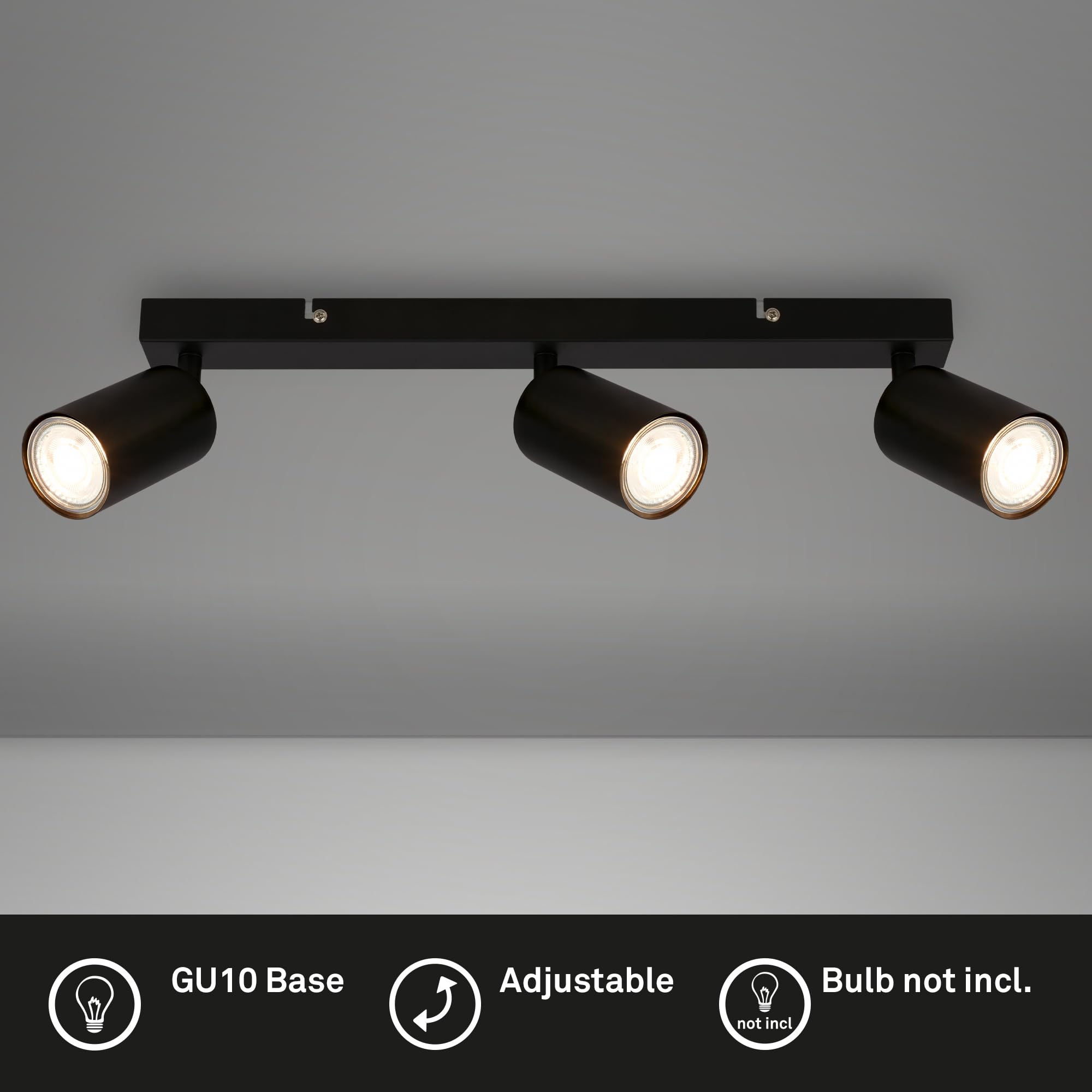 BRILONER, LED Ceiling Spotbar, 3 x GU10 max 9W, Adjustable Ceiling Spot Lights, Living Room, Kitchen Lights - Image 4