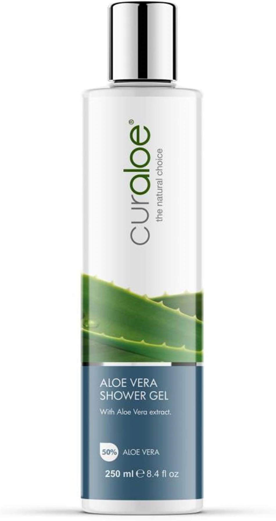 CuraloeAloe Vera Shower Gel 55% Pure Organic Aloe | Men & Women | Nourishing Daily Bath Wash for Face and Body | Cleans while Hydrating for Healthy Skin | Soothes & Softens | Better than Soap