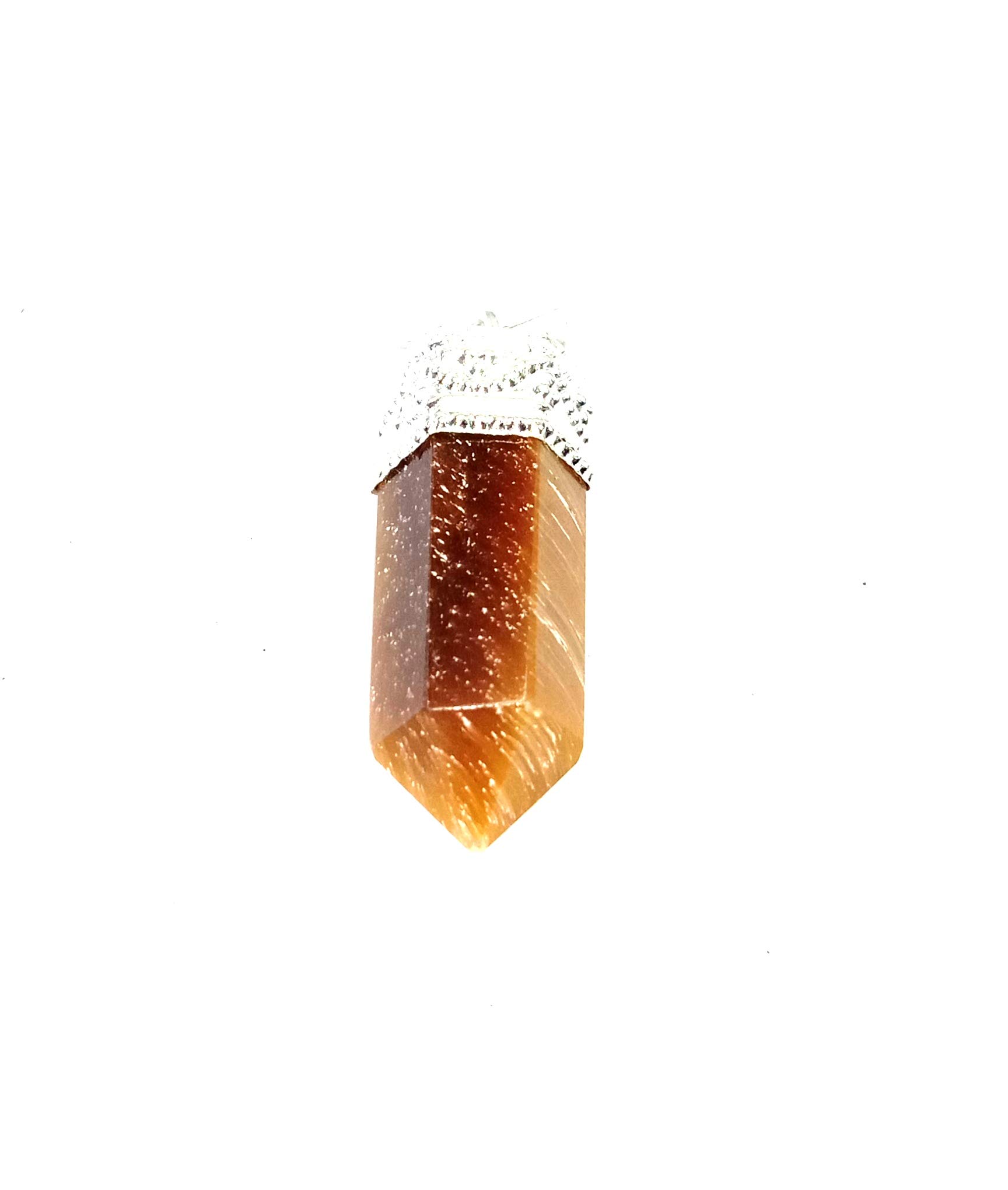 CA AGATETiger Eye Pencil Point Pendant Necklace Healing Crystal