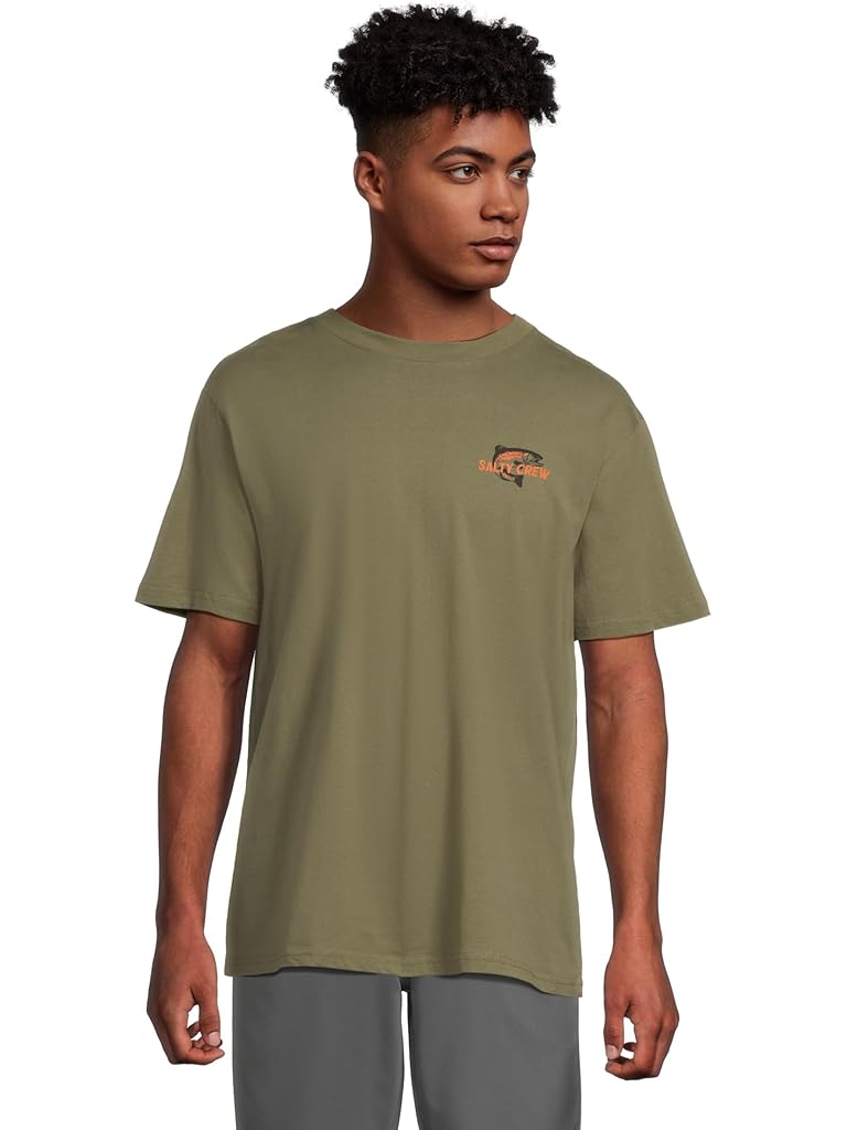 Olive Salty Crew Nature Classic Short Sleeve Tee