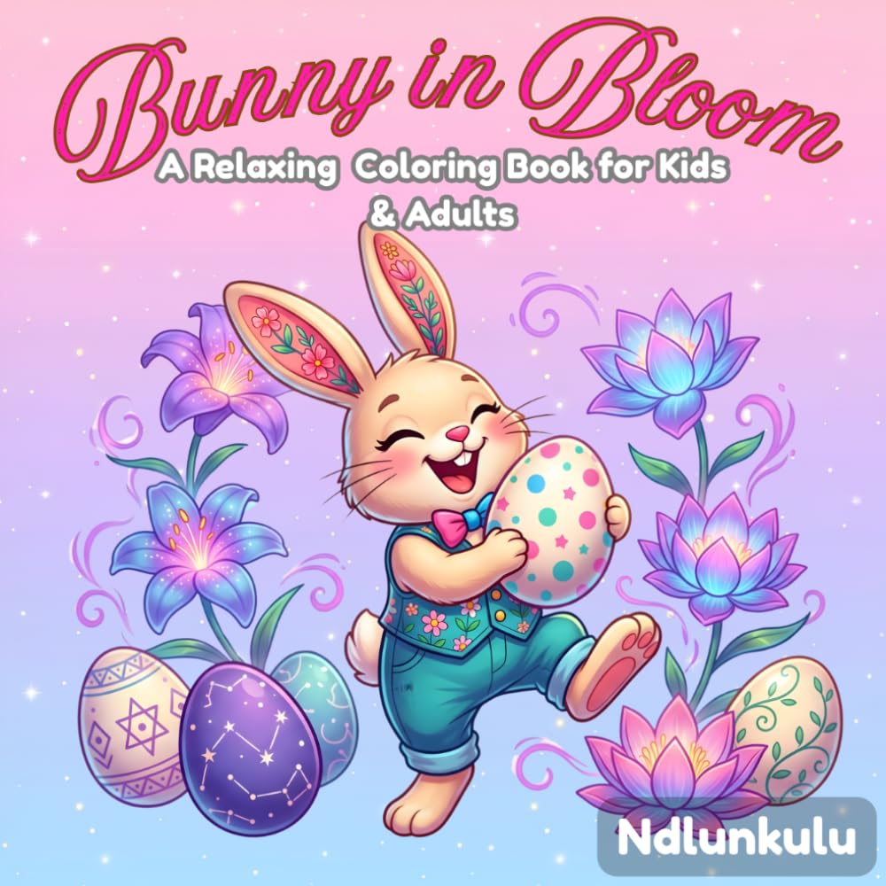 Bunny in Bloom: A Relaxing Coloring Book for Kids & Adults