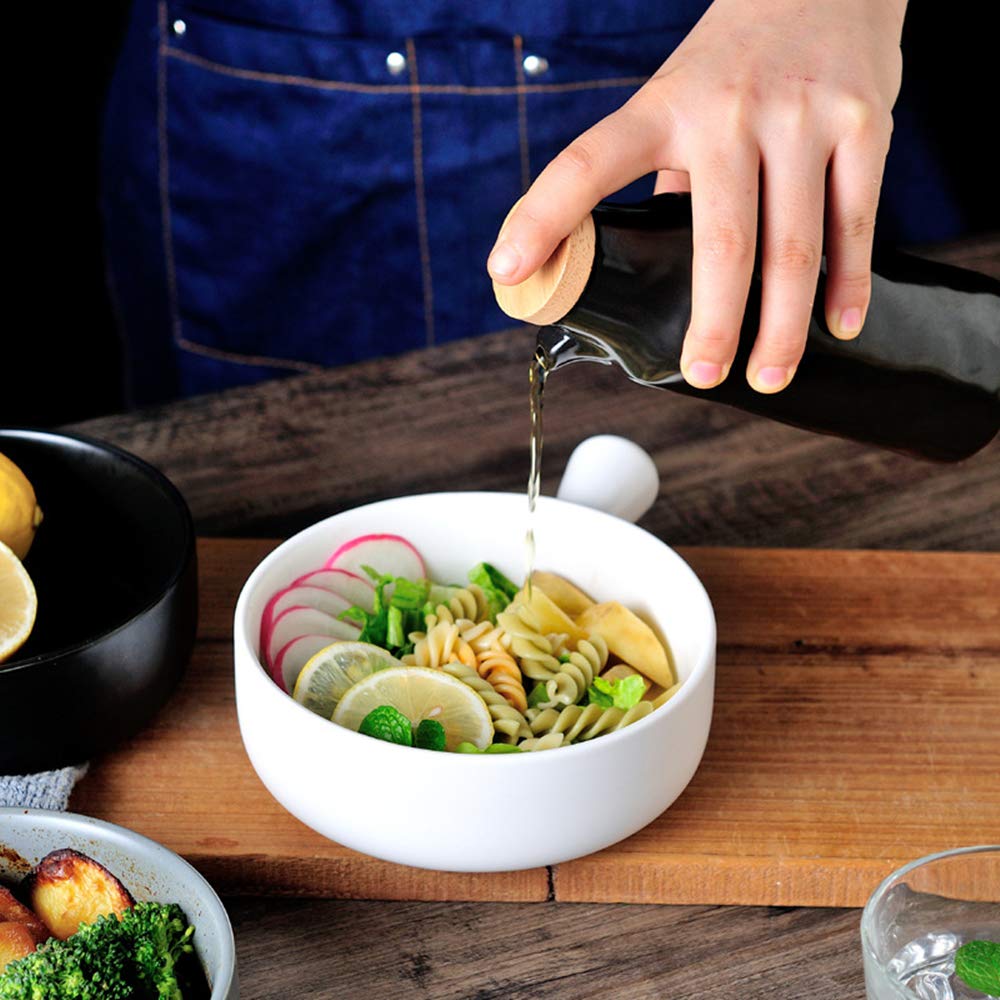 OnePine Öl Spender 400ml Keramik - Für Olivenöl & Essig Mit Korkdeckel