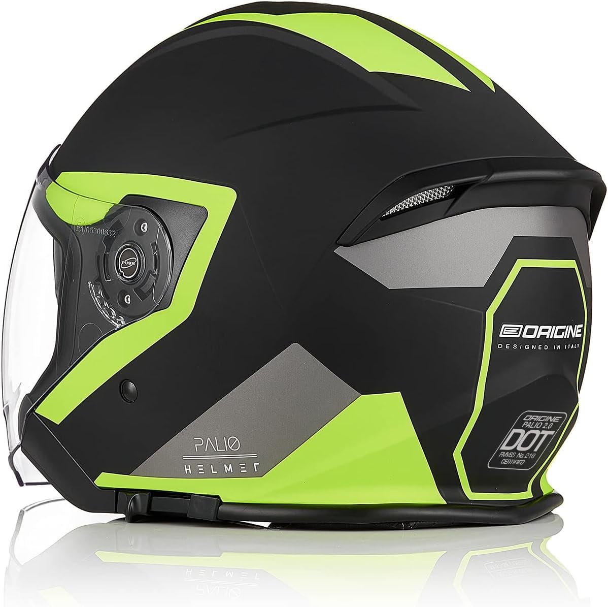 ORIGINE 3/4 Open Face Motorcycle Helmet with Double Visor for Scooters, DOT Approved