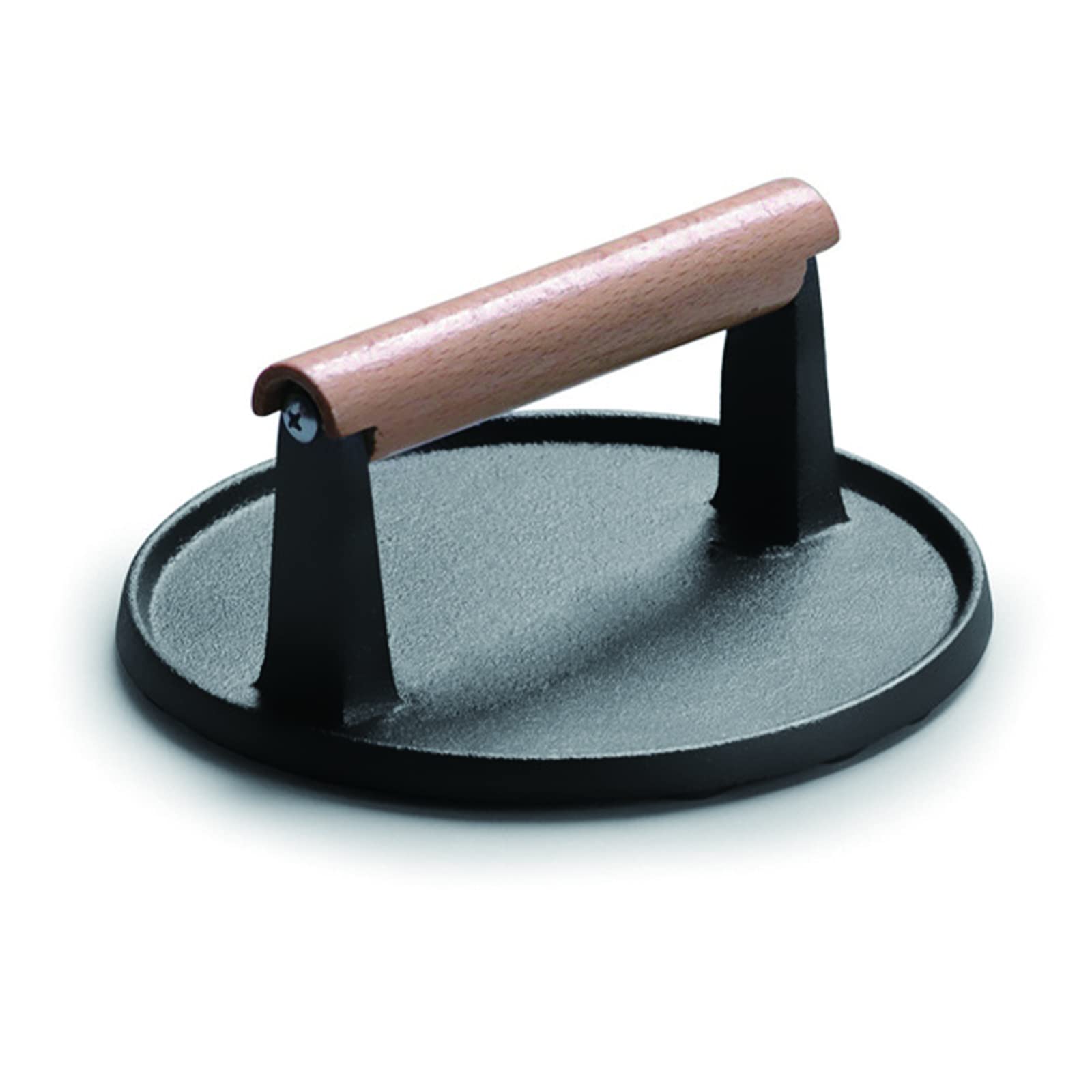 Presse à hamburger en fonte noire pour vos barbecues et planchas