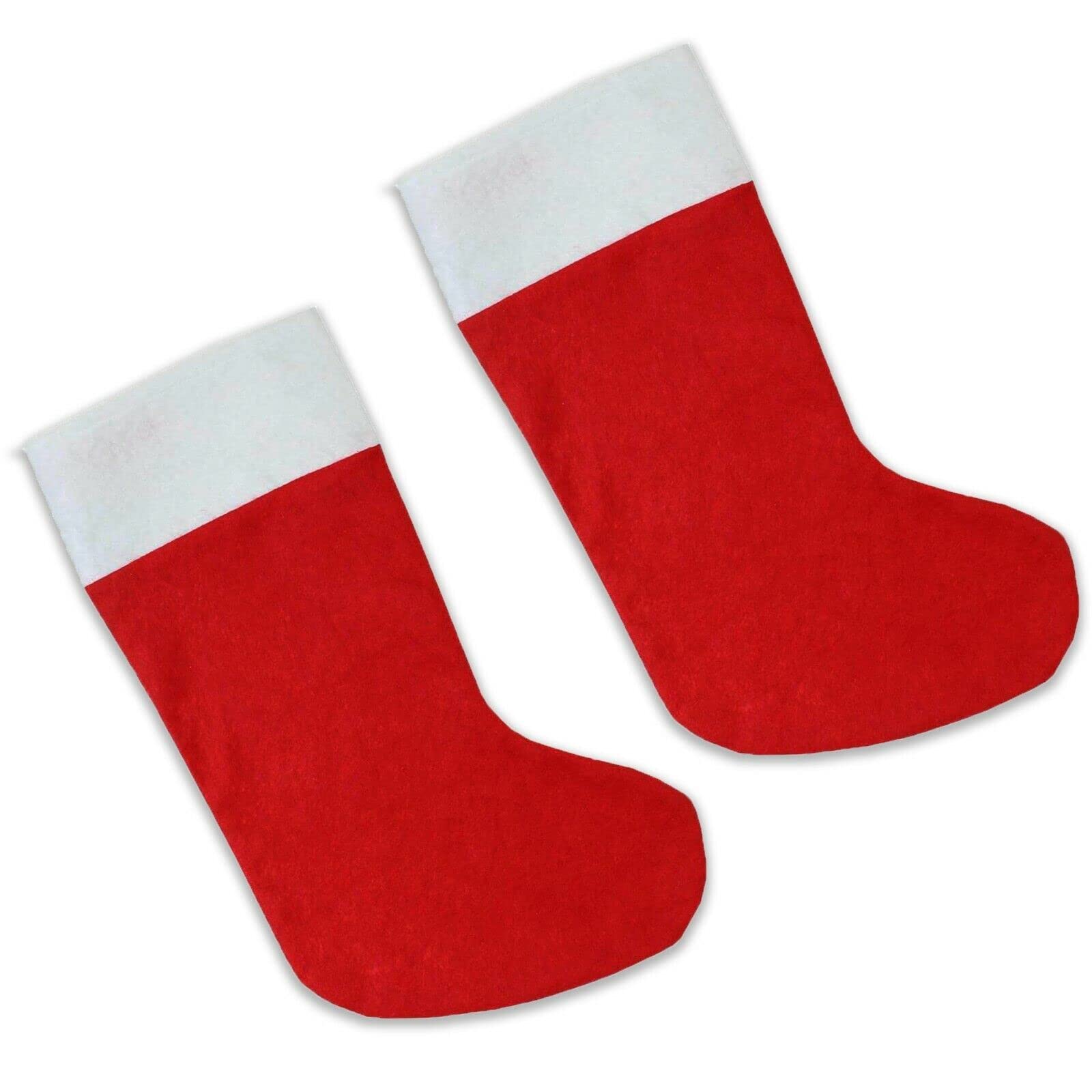 Robelli Red Huge Jumbo Large 90 Centimetres Festive Xmas Felt Stocking (X2)
