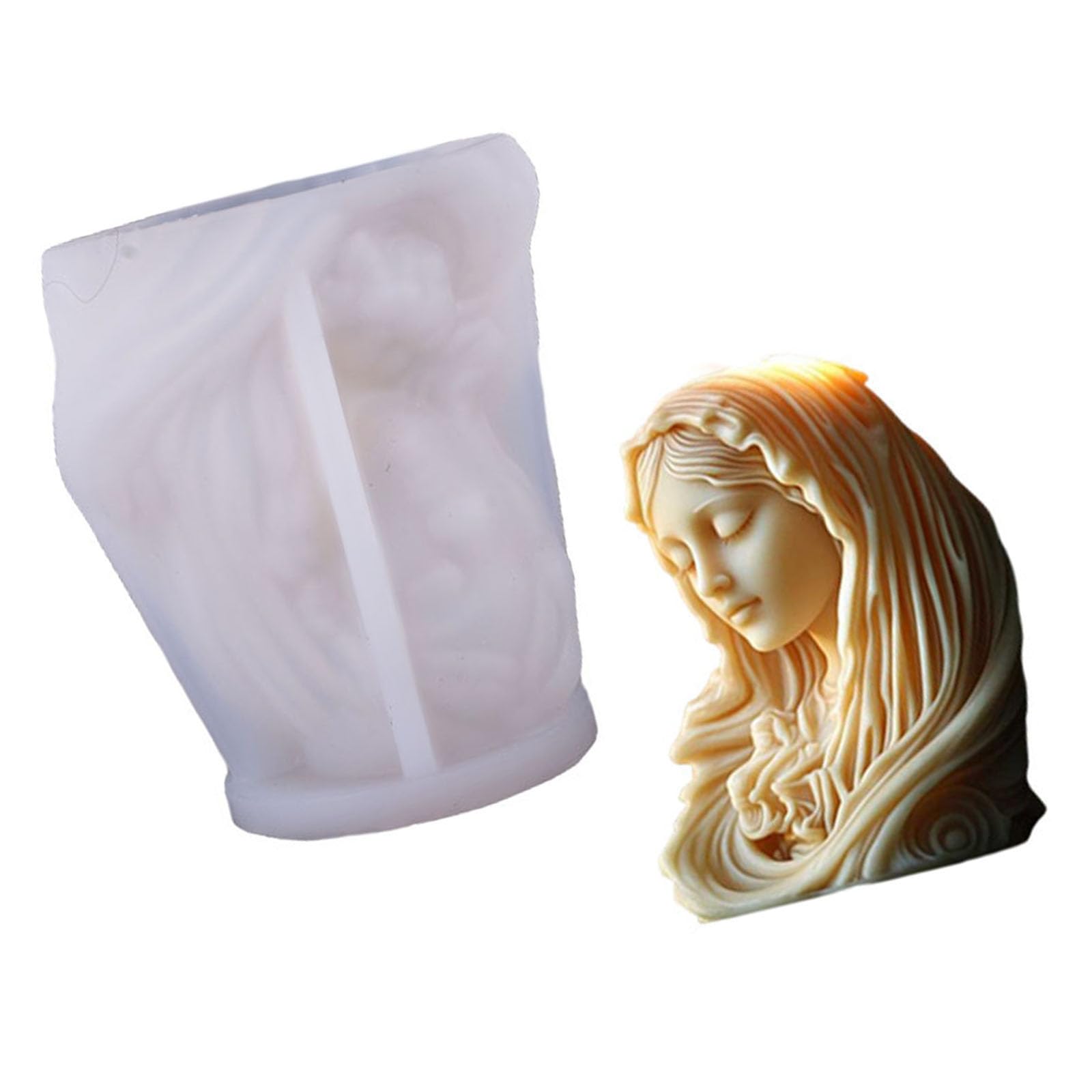 Jazuaiao Simple to Use Silicone Form in Spiritual Shape Excellent for Crafting Soap Production and Holiday Decor Permanent Silicone Mold
